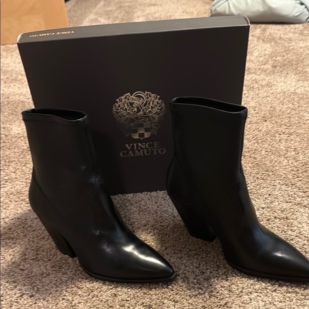 Vince Camuto Black Ankle Booties Sleek Design